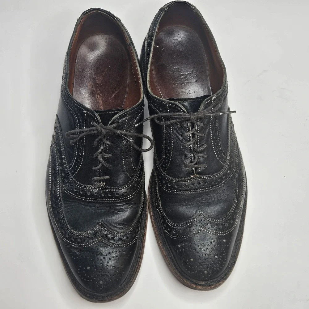 Allen Edmonds McTavish Oxfords Shoes Men's 10.5 D Black Leather Golden Era